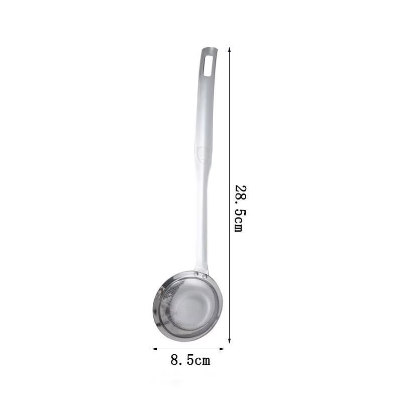 Stainless Steel Fine Mesh Fat Skimmer Spoon Strainer with Handle for Outdoor Tableware