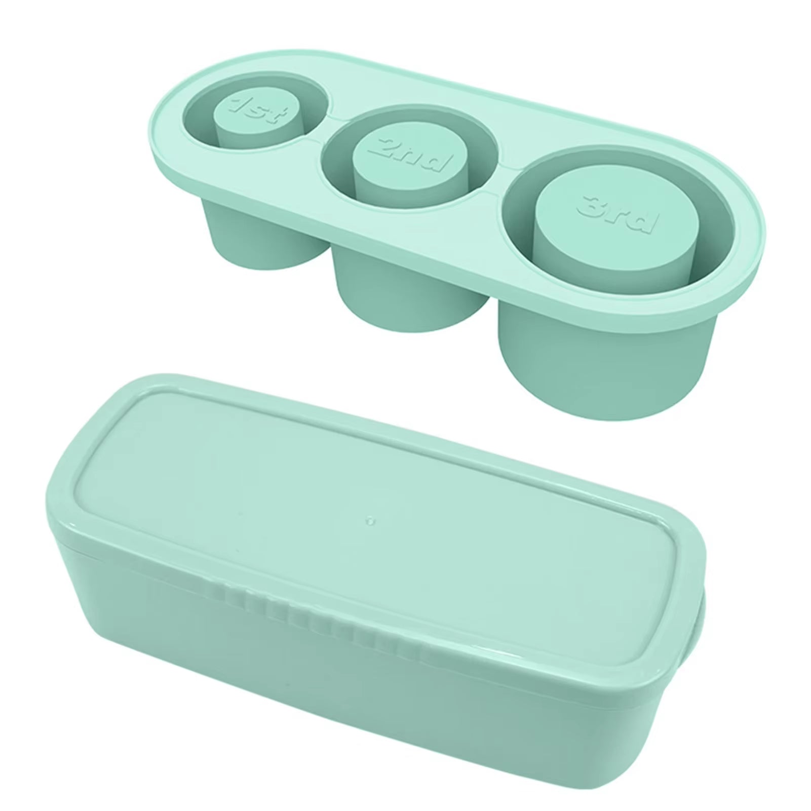 Silicone Ice Cube Molds with Lid for 30/40 Oz Tumblers - Easy Fill and Release Ice Maker Tray