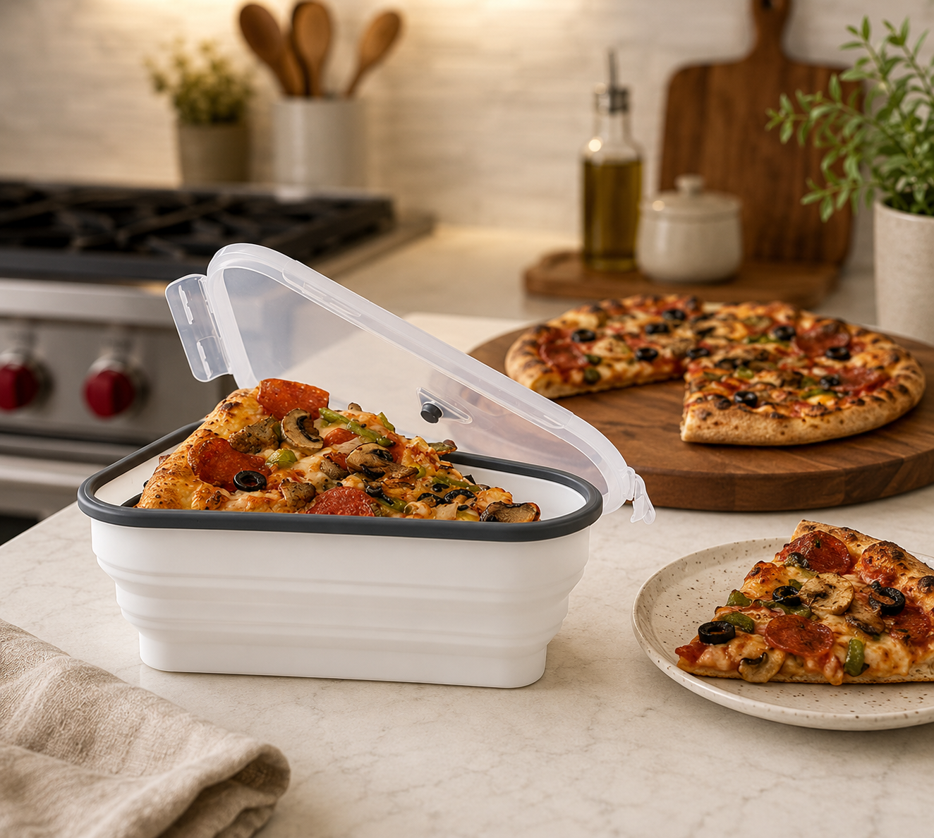 Silicone Pizza Storage Container