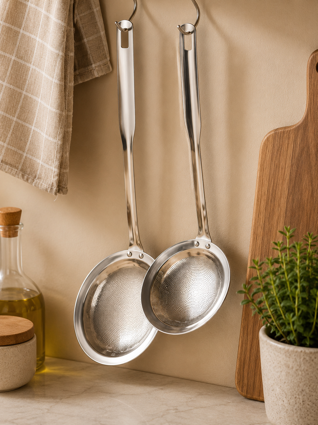 Stainless Steel Fine Mesh Fat Skimmer Spoon