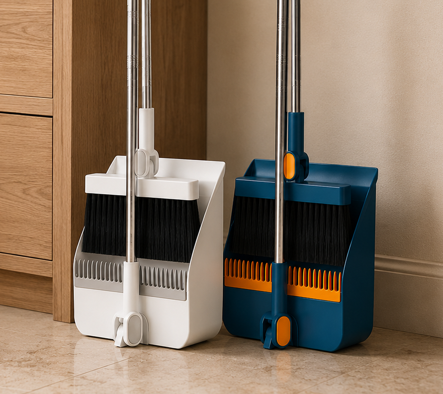 Premium Household Broom and Dustpan Set