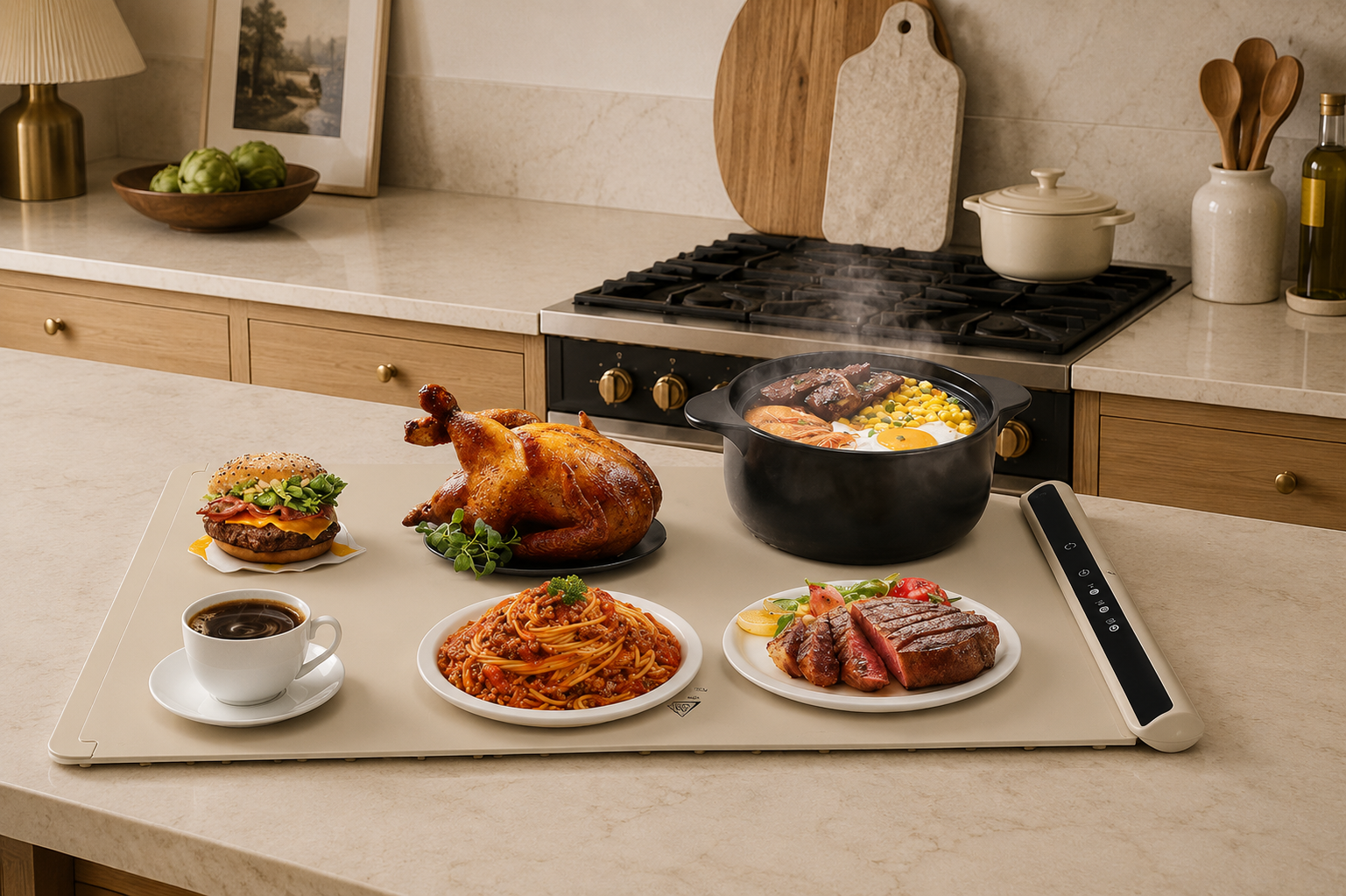 Electric Foldable Food Warmer Tray