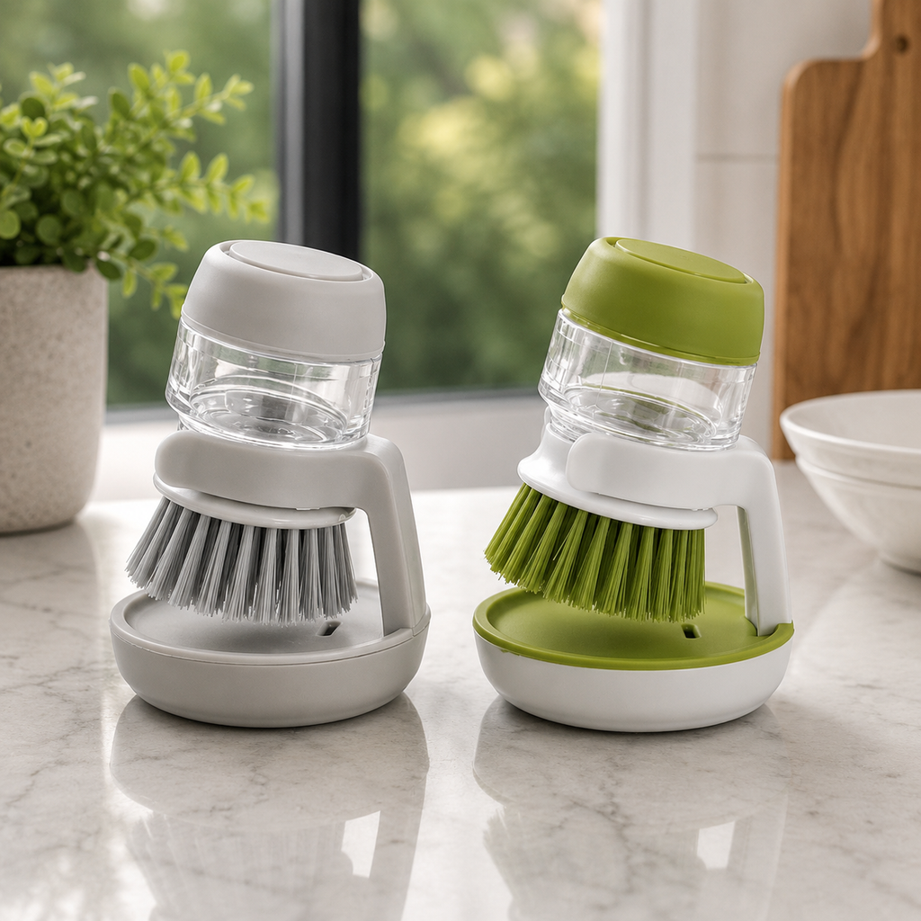 Professional Multi-Use Soap Dispensing Dish Brush