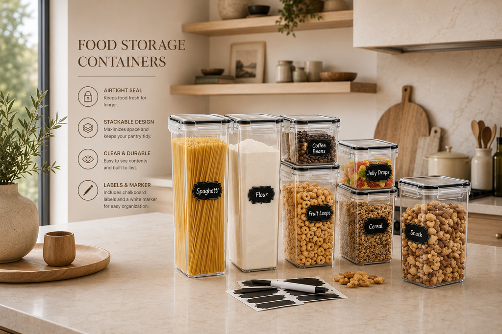 24-Piece Airtight Food Storage Container Set with Lids