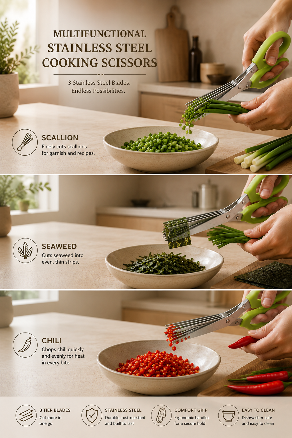Multi-Layer Kitchen Scissors