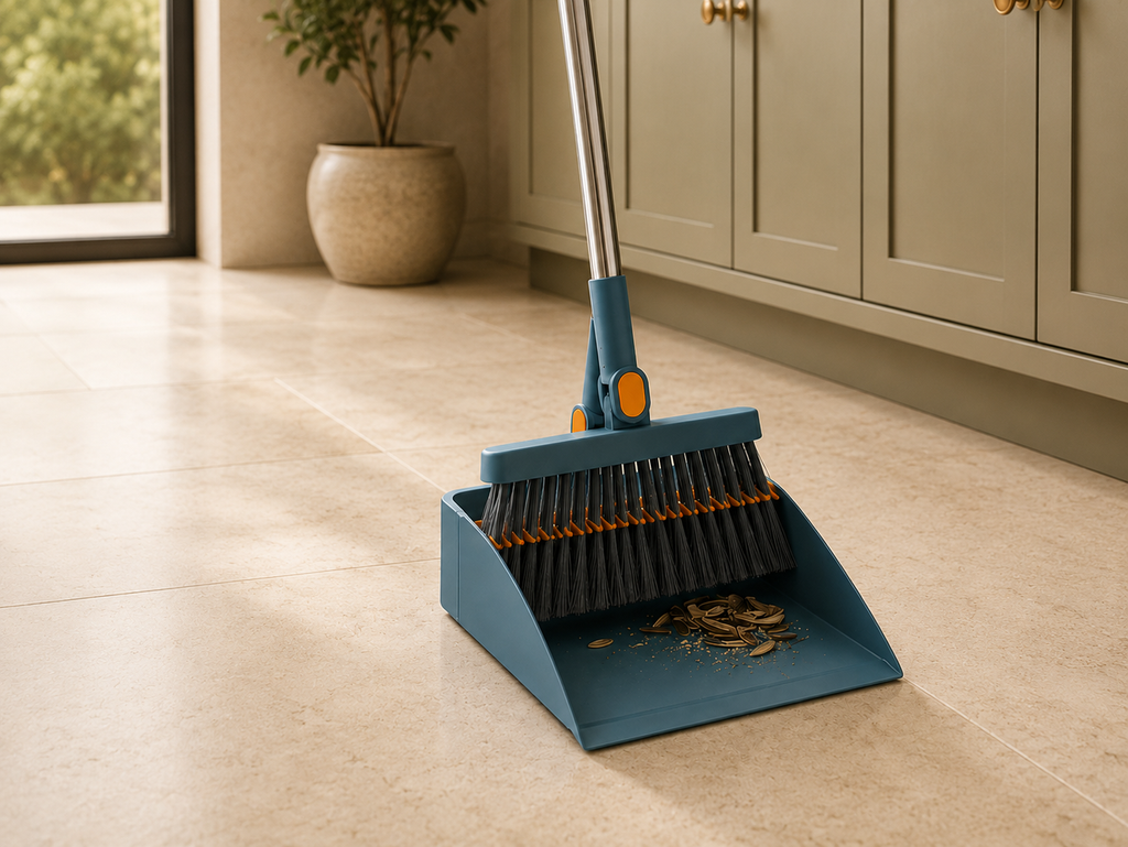 Premium Household Broom and Dustpan Set