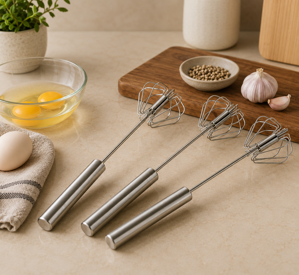 Stainless Steel Egg Beater & Hand Mixer