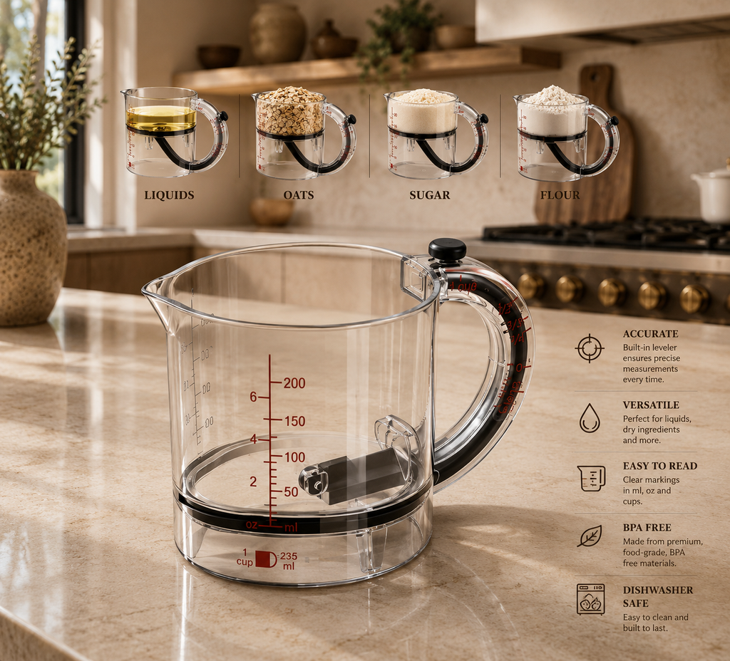 Multi-Functional Adjustable Measuring Cup