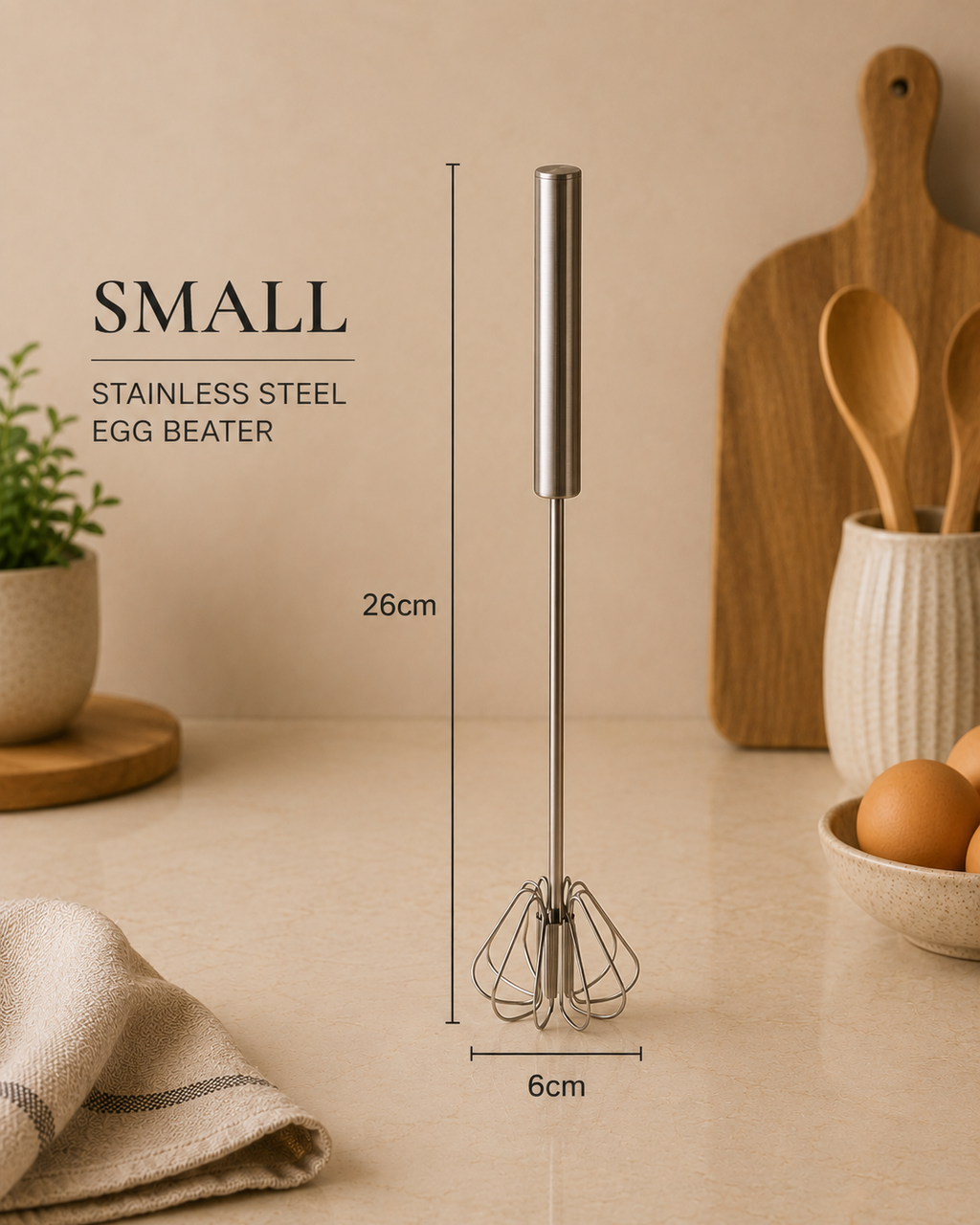 Stainless Steel Egg Beater & Hand Mixer