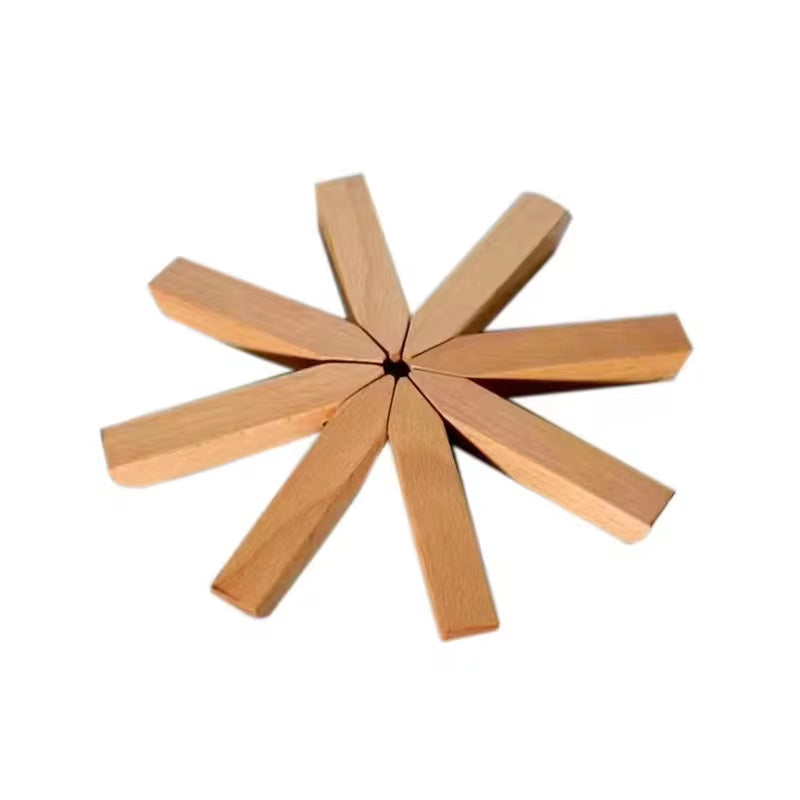 Professional Wooden Tree-Shaped Trivet Set for Hot Dishes - Insulated Coasters Ideal for Teapots and Hot Pots - Perfect Gift for Halloween and Christmas