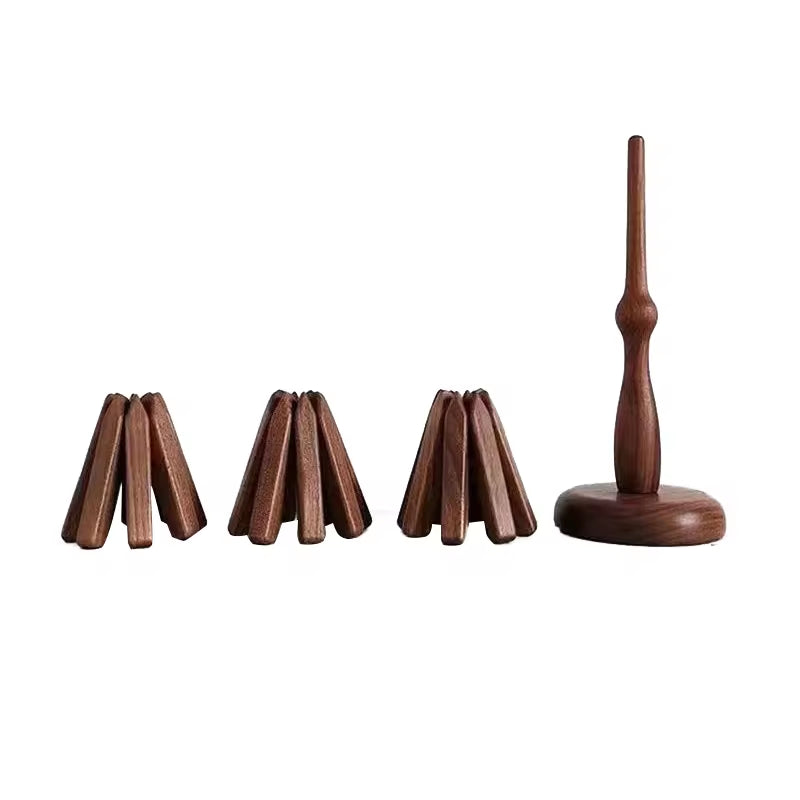 Professional Wooden Tree-Shaped Trivet Set for Hot Dishes - Insulated Coasters Ideal for Teapots and Hot Pots - Perfect Gift for Halloween and Christmas