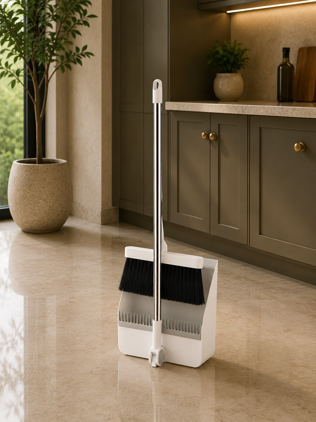 Premium Household Broom and Dustpan Set